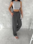 Ayrobin Oversize Pantalon - Füme resmi
